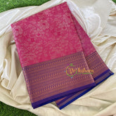 Pinkish Red Kora Muslin Saree-VS645